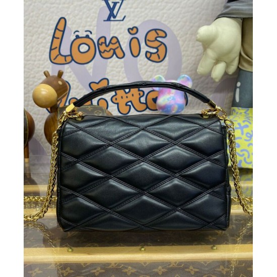 Replica Louis Vuitton GO-14 MM Malletage Bag M23682 Black