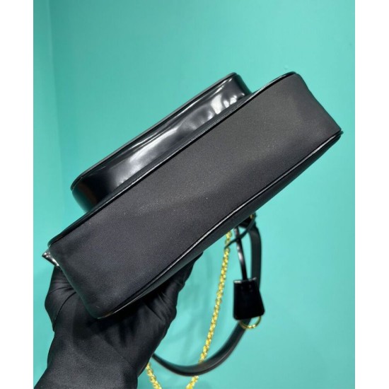 Replica Prada Re-Nylon And Brushed Leather Mini-bag 1BC198 Black Replica Prada Re-Nylon And Brushed Leather Mini-bag 1BC198 Black