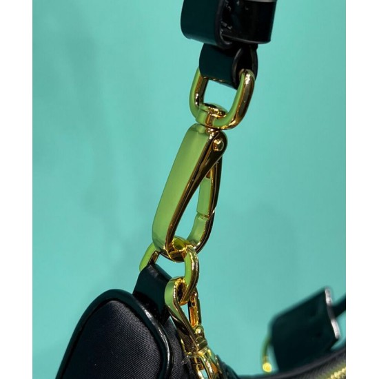 Replica Prada Re-Nylon And Brushed Leather Mini-bag 1BC198 Black Replica Prada Re-Nylon And Brushed Leather Mini-bag 1BC198 Black