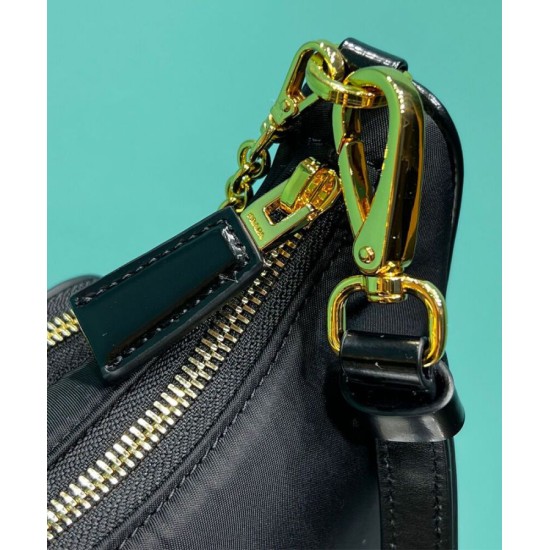 Replica Prada Re-Nylon And Brushed Leather Mini-bag 1BC198 Black Replica Prada Re-Nylon And Brushed Leather Mini-bag 1BC198 Black