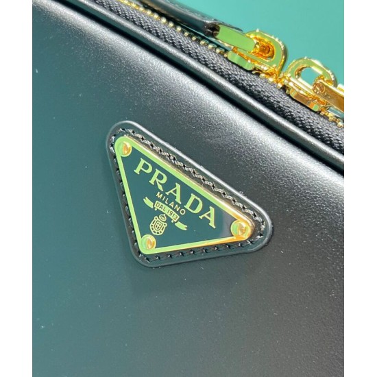Replica Prada Odette Leather Mini-bag 1BH203 Black Fake Prada Odette Leather Mini-bag 1BH203 Black Replica
