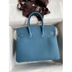Replica Hermes Birkin 25 Retourne Bag Blue Jean Clemence Replica Hermes Birkin 25 Retourne Bag Blue Jean Clemence