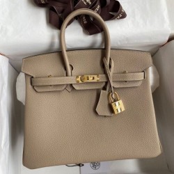 Replica Hermes Birkin 25 Retourne Bag Gris Tourterelle Clemence