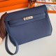 Replica Hermes Kelly Depeches 25 Pouch Blue Saphir Epsom Calfskin Fake Hermes Kelly Depeches 25 Pouch Blue Saphir Epsom Calfskin Replica
