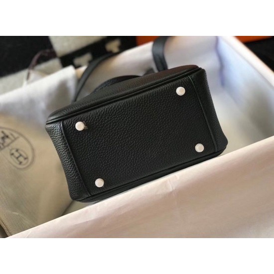 Fake Hermes Lindy Mini Bag Black Clemence Calfskin Replica Replica Hermes Lindy Mini Bag Black Clemence Calfskin