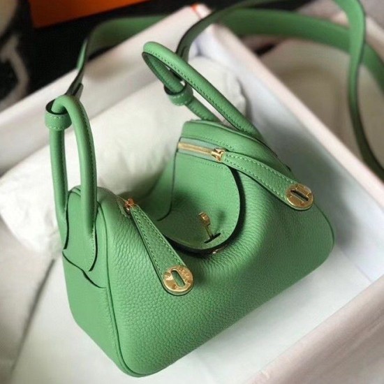 Replica Hermes Lindy Mini Bag Green Clemence Calfskin Replica Hermes Lindy Mini Bag Green Clemence Calfskin