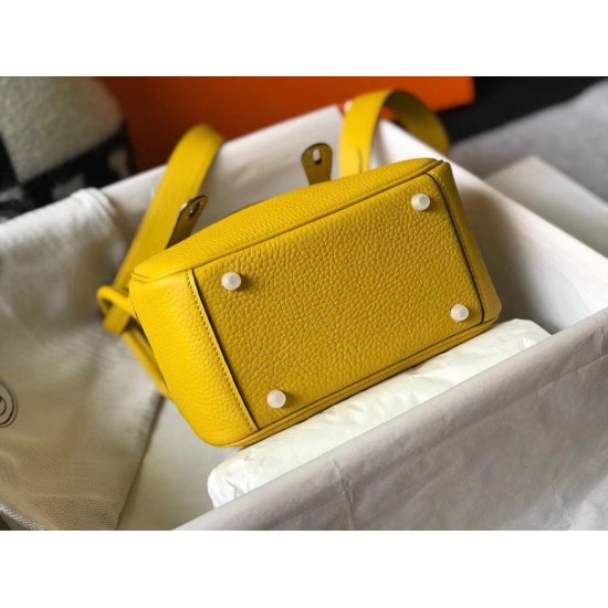 Replica Hermes Lindy Mini Bag Yellow Clemence Calfskin Fake Hermes Lindy Mini Bag Yellow Clemence Calfskin Replica