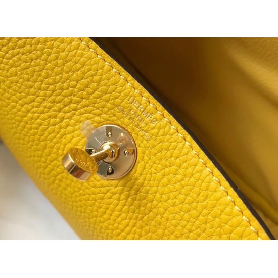 Replica Hermes Lindy Mini Bag Yellow Clemence Calfskin Fake Hermes Lindy Mini Bag Yellow Clemence Calfskin Replica