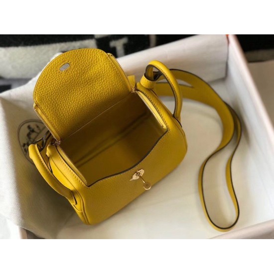 Replica Hermes Lindy Mini Bag Yellow Clemence Calfskin Fake Hermes Lindy Mini Bag Yellow Clemence Calfskin Replica