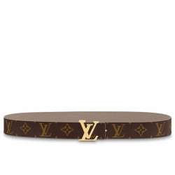 Fake Louis Vuitton LV Initiales 30MM Reversible Belt M0646V Monogram Canvas  Replica