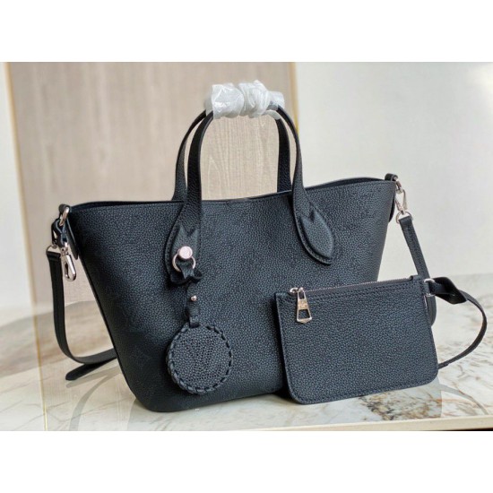 Fake Louis Vuitton Blossom PM Bag Mahina m21848 Black Replica