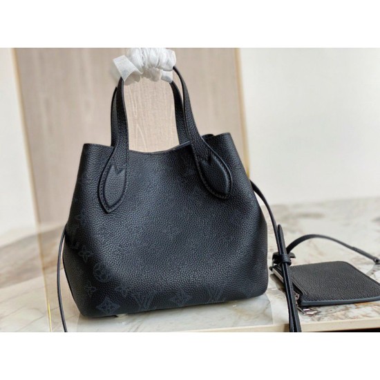 Fake Louis Vuitton Blossom PM Bag Mahina m21848 Black Replica