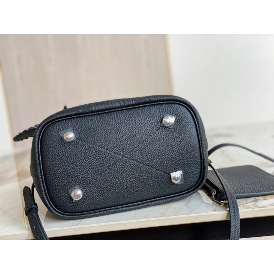 Fake Louis Vuitton Blossom PM Bag Mahina m21848 Black Replica