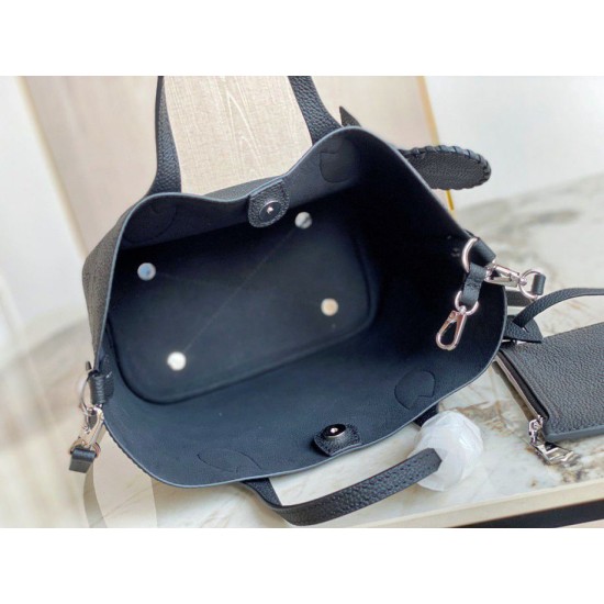 Fake Louis Vuitton Blossom PM Bag Mahina m21848 Black Replica