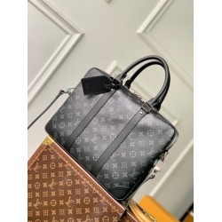 Fake Louis Vuitton Porte-Documents Voyage PM in Monogram Eclipse Canvas M46457 Replica Fake Louis Vuitton Porte-Documents Voyage PM in Monogram Eclipse Canvas M46457 Replica