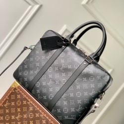 Fake Louis Vuitton Porte-Documents Voyage PM in Monogram Eclipse Canvas M46457 Replica