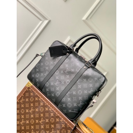 Fake Louis Vuitton Porte-Documents Voyage PM in Monogram Eclipse Canvas M46457 Replica Fake Louis Vuitton Porte-Documents Voyage PM in Monogram Eclipse Canvas M46457 Replica