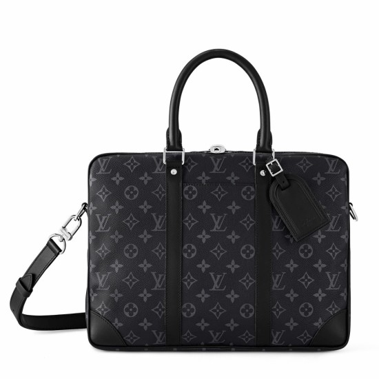 Fake Louis Vuitton Porte-Documents Voyage PM in Monogram Eclipse Canvas M46457 Replica Fake Louis Vuitton Porte-Documents Voyage PM in Monogram Eclipse Canvas M46457 Replica