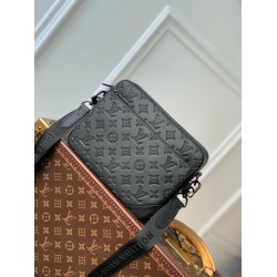 Replica Louis Vuitton Trio Messenger Bag in Monogram-embossed Leather M46602