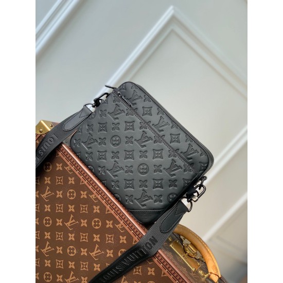 Replica Louis Vuitton Trio Messenger Bag in Monogram-embossed Leather M46602 Replica Louis Vuitton Trio Messenger Bag in Monogram-embossed Leather M46602