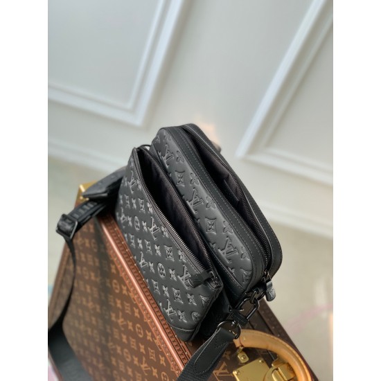 Replica Louis Vuitton Trio Messenger Bag in Monogram-embossed Leather M46602 Replica Louis Vuitton Trio Messenger Bag in Monogram-embossed Leather M46602