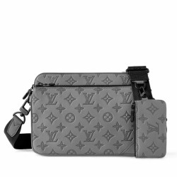 Replica Louis Vuitton Trio Messenger Bag in Monogram-embossed Leather M46603