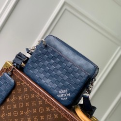 Fake Louis Vuitton Trio Messenger Bag in Damier Infini Leather N40438 Replica