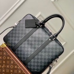 Replica Louis Vuitton Porte-Documents Voyage PM in Damier Graphite Canvas N40445