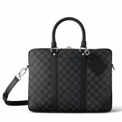 Replica Louis Vuitton Porte-Documents Voyage PM in Damier Graphite Canvas N40445