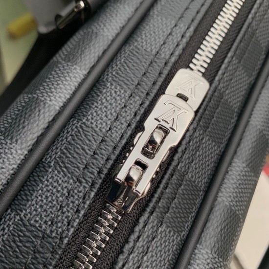 Fake Louis Vuitton Porte-Documents Voyage PM in Damier Graphite Canvas N40445 Replica Replica Louis Vuitton Porte-Documents Voyage PM in Damier Graphite Canvas N40445
