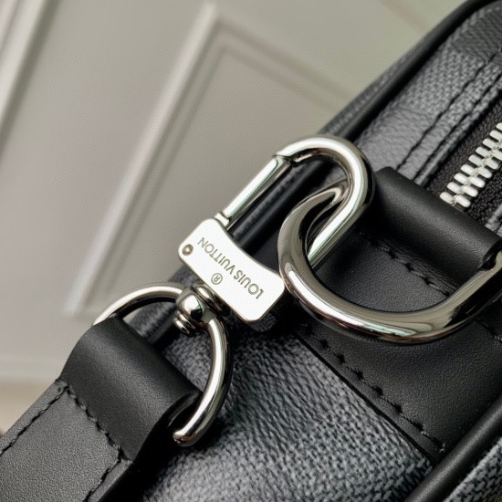 Fake Louis Vuitton Porte-Documents Voyage PM in Damier Graphite Canvas N40445 Replica Replica Louis Vuitton Porte-Documents Voyage PM in Damier Graphite Canvas N40445