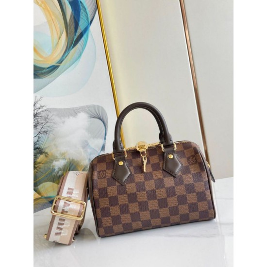 Replica Louis Vuitton Speedy Bandouliere 20 Bag N40489 Damier Ebene Canvas Replica Louis Vuitton Speedy Bandouliere 20 Bag N40489 Damier Ebene Canvas