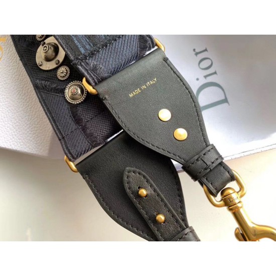 Replica Dior Shoulder Strap Camouflage Embroidered Canvas Blue Replica Dior Shoulder Strap Camouflage Embroidered Canvas Blue
