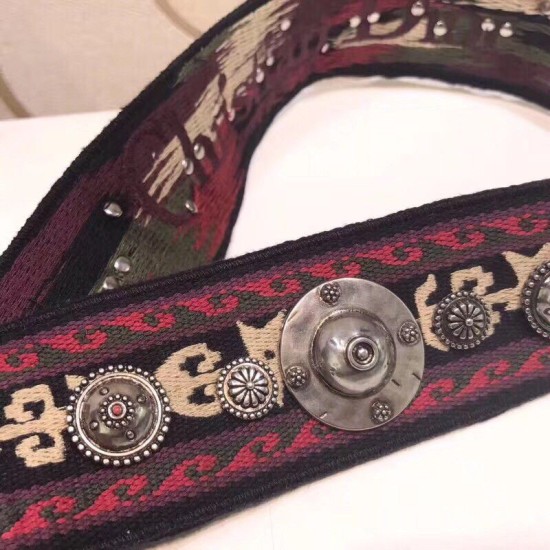 Replica Dior Canvas Bohemian-inspired Strap Red Fake Dior Canvas Bohemian-inspired Strap Red Replica