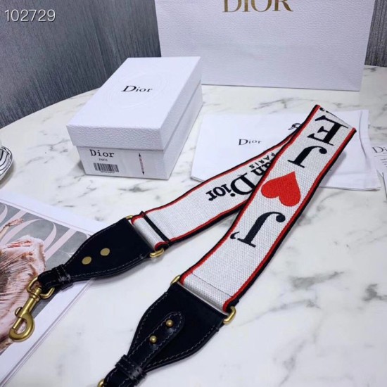 Replica Christian Dior Shoulder Strap With Multicolored Je t’aime Motif Replica Christian Dior Shoulder Strap With Multicolored Je t’aime Motif