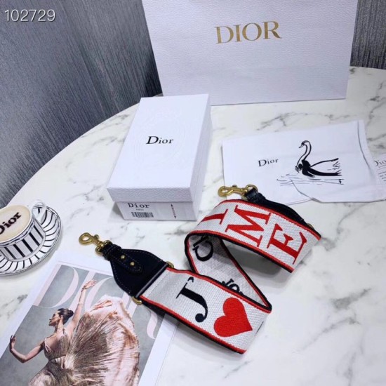 Replica Christian Dior Shoulder Strap With Multicolored Je t’aime Motif Replica Christian Dior Shoulder Strap With Multicolored Je t’aime Motif