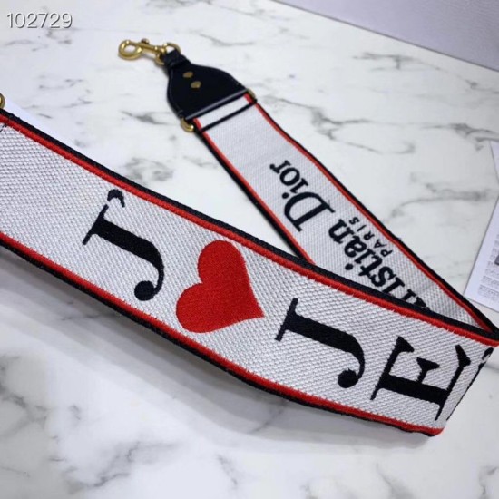 Replica Christian Dior Shoulder Strap With Multicolored Je t’aime Motif Replica Christian Dior Shoulder Strap With Multicolored Je t’aime Motif