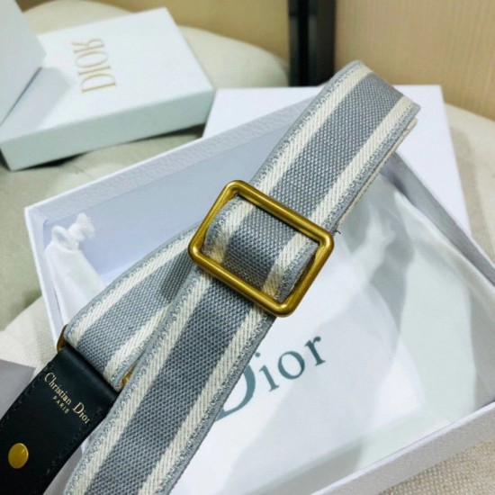 Replica Dior Embroidery Adjustable Shoulder Strap Grey Replica Dior Embroidery Adjustable Shoulder Strap Grey