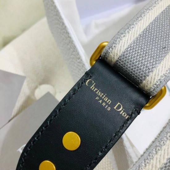 Replica Dior Embroidery Adjustable Shoulder Strap Grey Replica Dior Embroidery Adjustable Shoulder Strap Grey