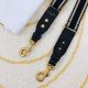 Fake Dior Embroidery Adjustable Shoulder Strap Black Replica Replica Dior Embroidery Adjustable Shoulder Strap Black