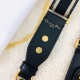 Fake Dior Embroidery Adjustable Shoulder Strap Black Replica Replica Dior Embroidery Adjustable Shoulder Strap Black
