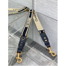 Replica Dior Adjustable Shoulder Strap with Ring Embroidery Canvas Blue Replica Dior Adjustable Shoulder Strap with Ring Embroidery Canvas Blue