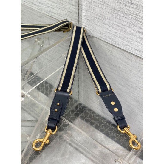 Replica Dior Adjustable Shoulder Strap with Ring Embroidery Canvas Blue Replica Dior Adjustable Shoulder Strap with Ring Embroidery Canvas Blue