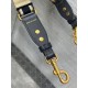 Replica Dior Adjustable Shoulder Strap with Ring Embroidery Canvas Blue Replica Dior Adjustable Shoulder Strap with Ring Embroidery Canvas Blue