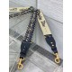 Fake Dior Shoulder Strap with Ring Oblique Embroidery with Medallions Blue Replica Replica Dior Shoulder Strap with Ring Oblique Embroidery with Medallions Blue