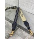 Replica Dior Shoulder Strap with Ring Oblique Embroidery Blue Replica Dior Shoulder Strap with Ring Oblique Embroidery Blue