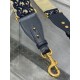Replica Dior Shoulder Strap with Ring Oblique Embroidery Blue Replica Dior Shoulder Strap with Ring Oblique Embroidery Blue