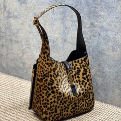 Top Replica YSL Saint Laurent Jamie Shoulder Bag, Size 5 to 7, Small/Medium, Leopard Print Ponyskin