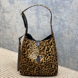 Top Replica YSL Saint Laurent Jamie Shoulder Bag, Size 5 to 7, Small/Medium, Leopard Print Ponyskin