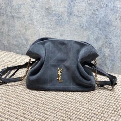Top Replica YSL Saint Laurent Jamie Shoulder Bag, Gray Suede